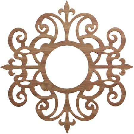 Ekena Millwork Dijon Wood Fretwork Pierced Ceiling Medallion, Walnut, 24"OD x 7 3/4"ID x 3/8"T CMWP24X24X0375DIWA